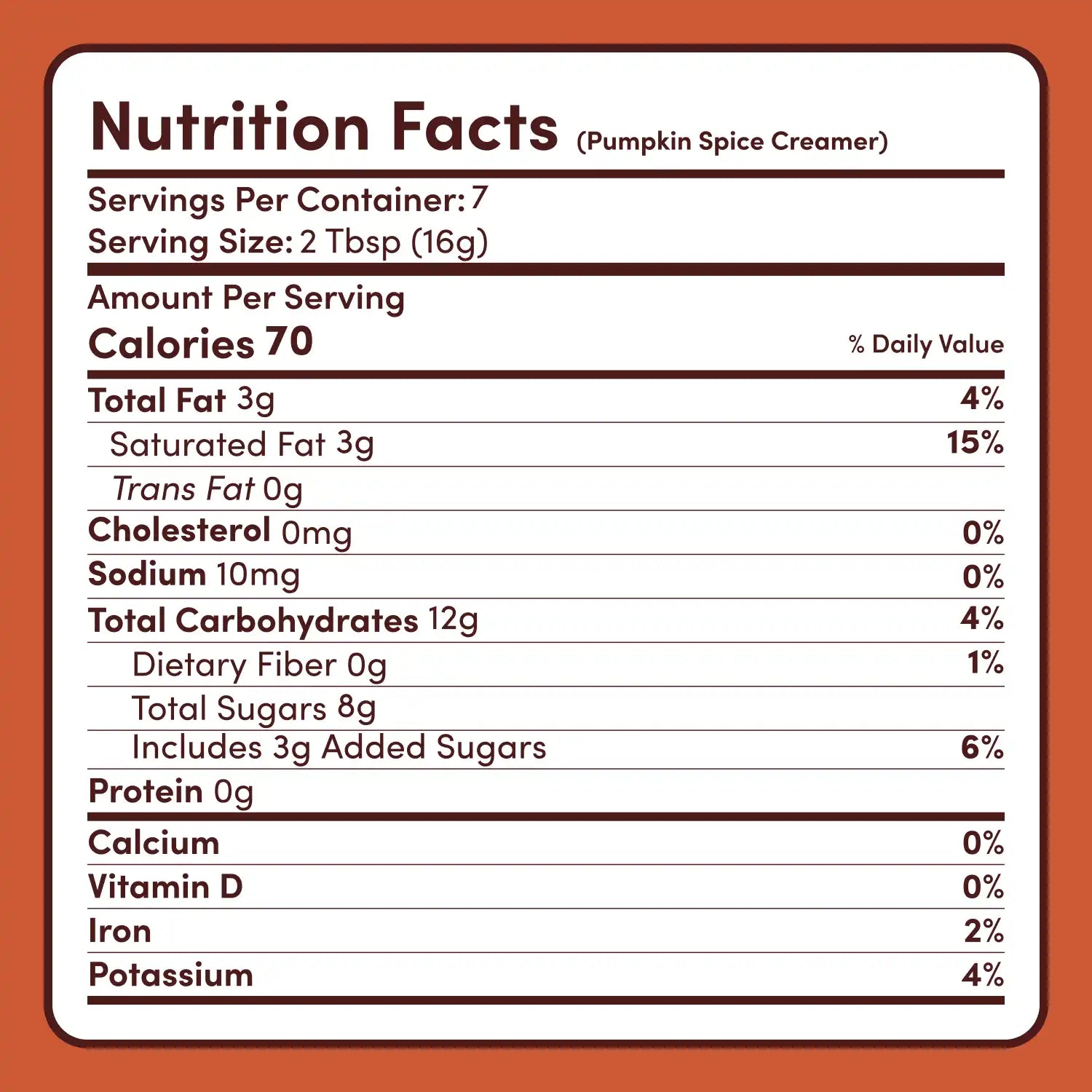 Pumpkin Spice Superfood Creamer Add-On (SPECIAL PRICING) - Classic Finish