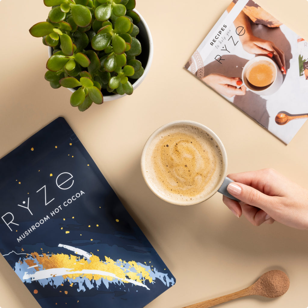 RYZE Nighttime Mushroom Cocoa Starter Bag - Easy Store