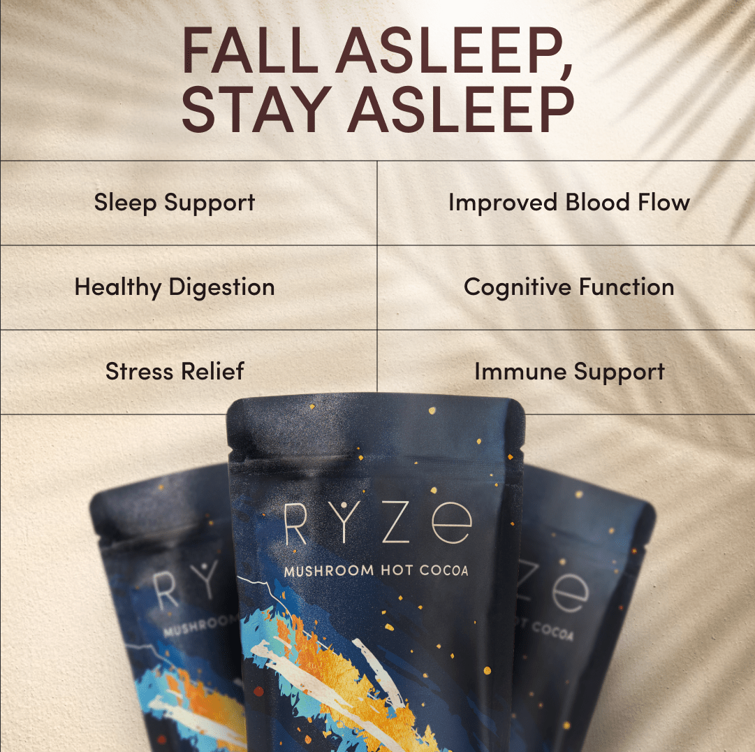 RYZE Hot Cocoa - with 6 Sleep Superfoods to Help Fall Asleep and Stay Asleep - Modern Ready