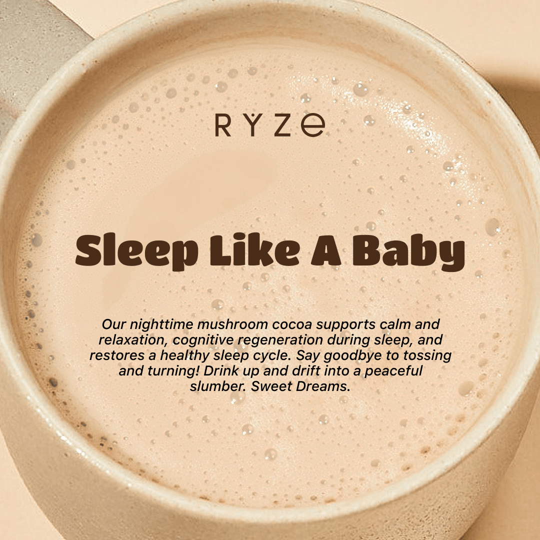 RYZE Hot Cocoa - with 6 Sleep Superfoods to Help Fall Asleep and Stay Asleep - Modern Ready